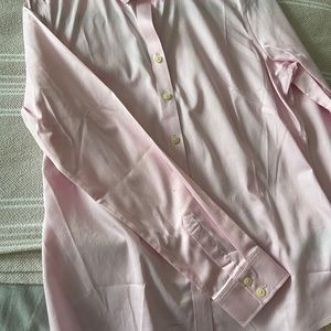 Banana Republic Non-Iron Fitted Pink Button Down Shirt